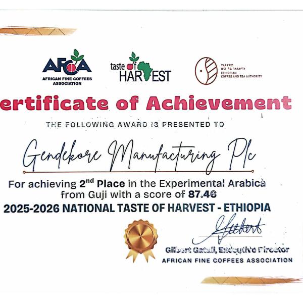 Experimental Arabica (Guji) — 2nd Place